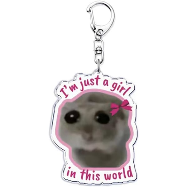 5-pak Nøglering med Sød Hamster Emoji, Søde Nøgleringe til Kvinder, Rygsæksvedhæng, Smykketilbehør, Sjove Kawaii Nøgleringe