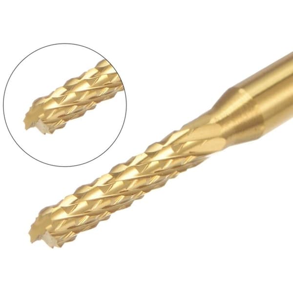 10 stk. titaniumcarbid graveringsbits til PCB-maskine 1/8 tomme skaft 2,2 mm