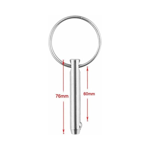 4 stk. 316 rustfrit stål quick release kuglestifter 6,3 mm diameter fjederbelastet