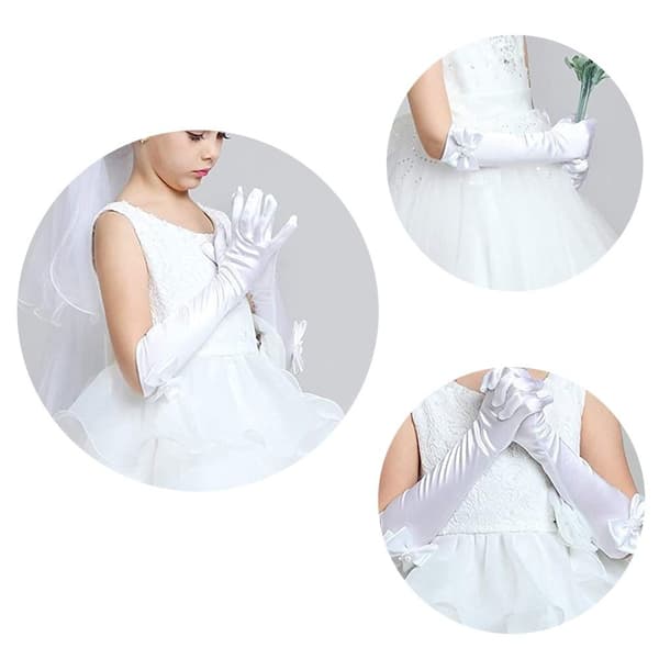 Lange hansker for barn, prinsesse danseforestilling scenehansker light purple