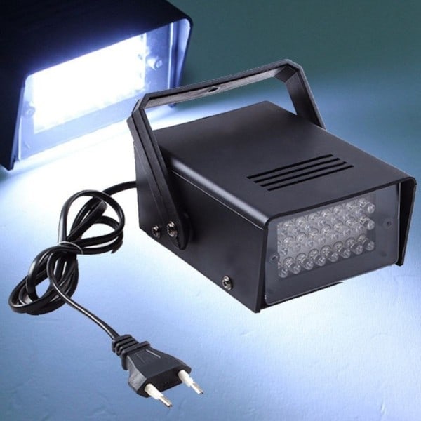 Mini Strobe Light Disco Lights US-HVITT LYS US-HVITT LYS US-Hvitt Lys US-White Light