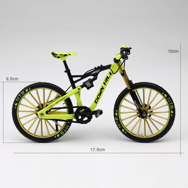 Mini Fingercykel 1/10 Skala Finger Mountainbike Miniatyr metallleksak Samlarbar cykelmodell Heminredning