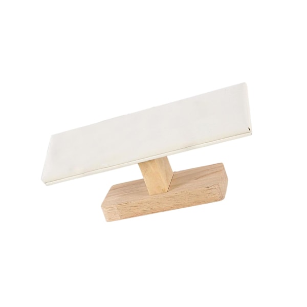 1/2 Bärbar Klockdisplayställ Smyckestorn för Sovrum Vit 20 x 6 x 8cm