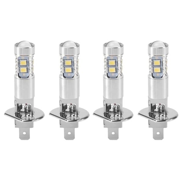 4 stk. H1 LED kjørelys tåkelyspærer frontlykt 6000K Super Hvit 200W