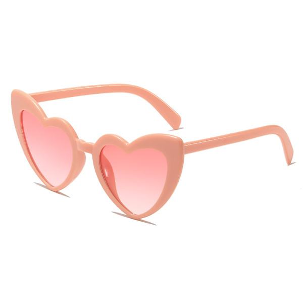 Hjärtformade solglasögon för fester, snygga solglasögon för män och kvinnor Pink frame pink lens