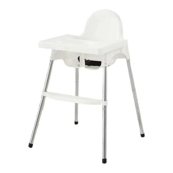 Justerbart Fotstöd för Barnstol PP-plast Ergonomiskt Stolstillbehör för Bebisar Passar IKEA Antilop Vit Vit white