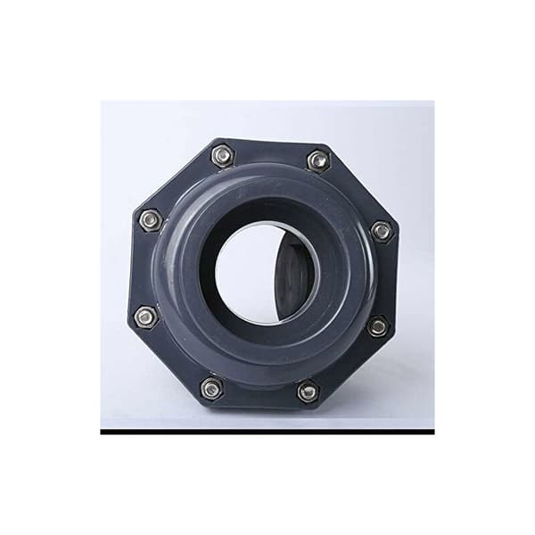 PVC sving kontraventil med dobbelt tilslutning til metrisk trykrør (DN20 til 25 mm)