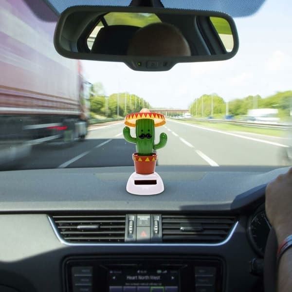 Bilpynt Dansende Ristende Hode Auto Dashbord Dekor Bil Tilbehør (Kaktus)