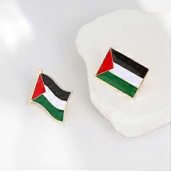 6 st Palestina Flagga Broscher Metall Slagstift Flagga Stift Herr Kostym Brosch Kläder Badge
