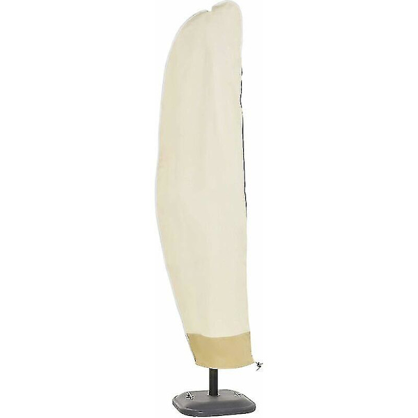 Vedenpitävä suojus vapaasti seisovalle aurinkovarjolle vetoketjulla ja kiristysnarulla Oxford-kangas vedenpitävällä pvc-pinnoitteella Beige26530/50/40 cm (FMY)