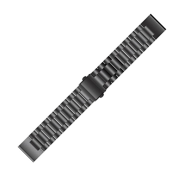 For Garmin Fenix ​​​​5x rustfritt stål tre perler klokke YYS Svart