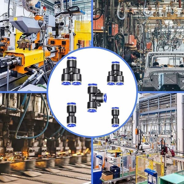 42 st Pneumatiska kopplingar T/Y/I Typ Snabbkoppling Luftkompressor 6mm/8mm med Förvaringslåda