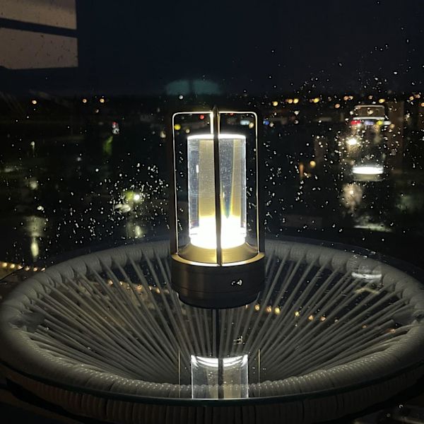 Sladdlös I-formad metallisk bordslampa med touchsensor, 3 färger dimbar laddningsbar skrivbordslampa Silver B-1pc
