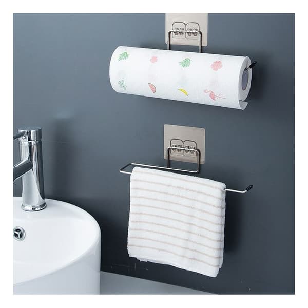 2-pack Köksrullehållare, Rostfritt stål, Extra Stark, Silver