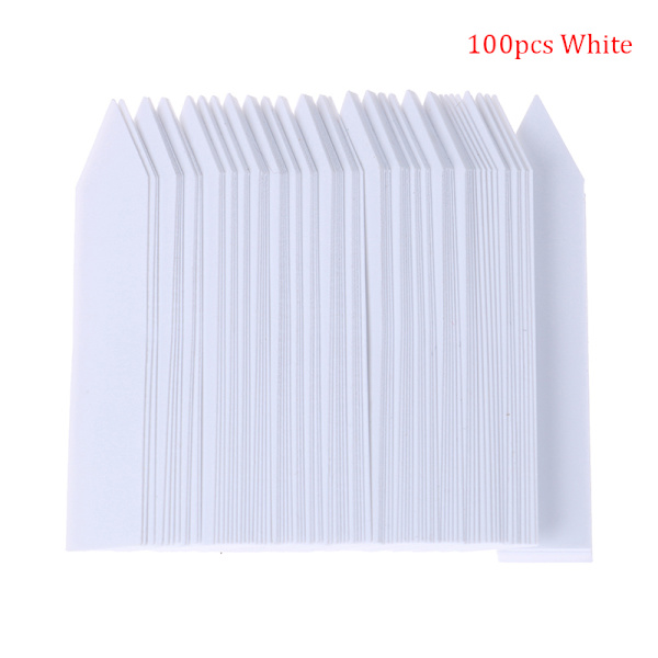 100 kpl 10x2CM muoviset kasvien nimilaput Mark Plant Tag White