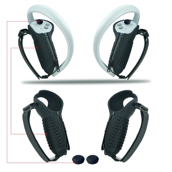 VR Silikonskydd Set för Pico 4 VR Headset Öronskydd Huvudband Vit