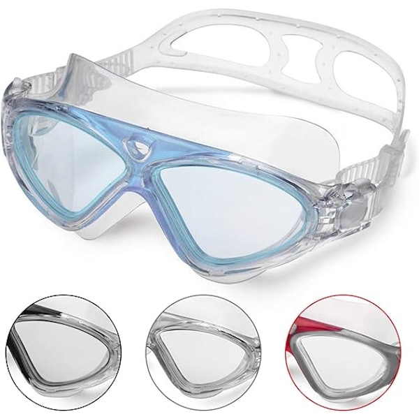 （blue）Swimming Goggles,Clear Adult Swimming Goggles Anti-fog Wat