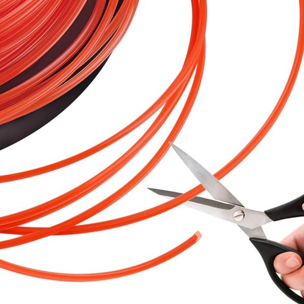 Gräsklipparspole 5-Eggad Trimmertråd Nylon 2,4mm x 100 Meter Orange Röd