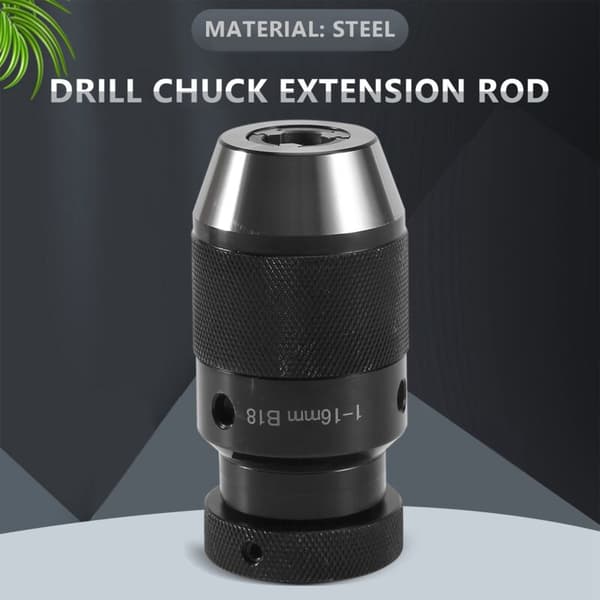 Nøglefri borepatron 1-16mm B18 + MT3 M12 Morse konus skaft DIN228A