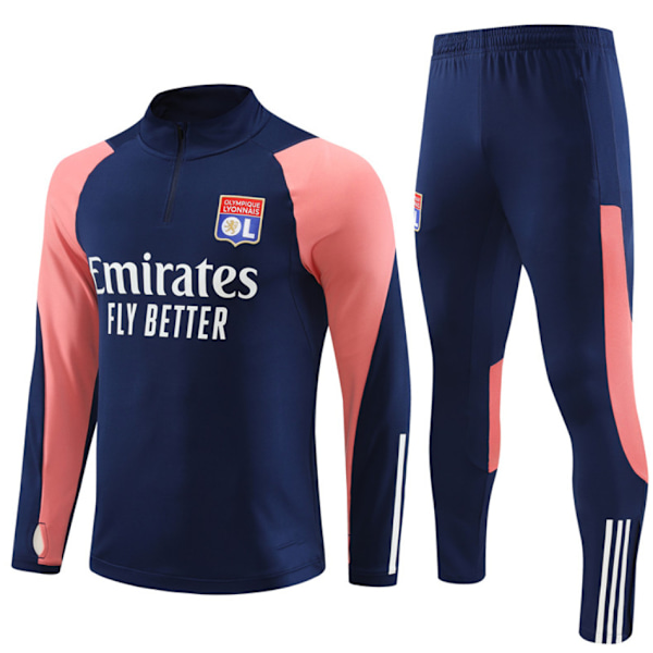 23-24 nya Lyon långärmad träningsdräkt för vuxna och barn blå 2XL blue 2XL