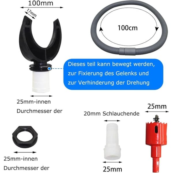Regnvannsoppsamler sett med PVC-koblinger for nedløpsrør 100mm
