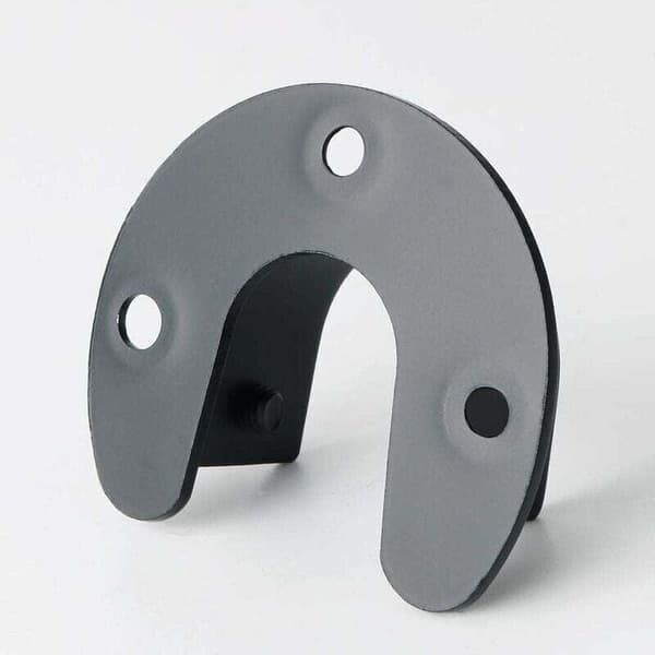 U-formet gardinstangsbeslag kompatibelt med 28 mm stang sort rustfrit stål 2 stk. EFL8001UB 2P