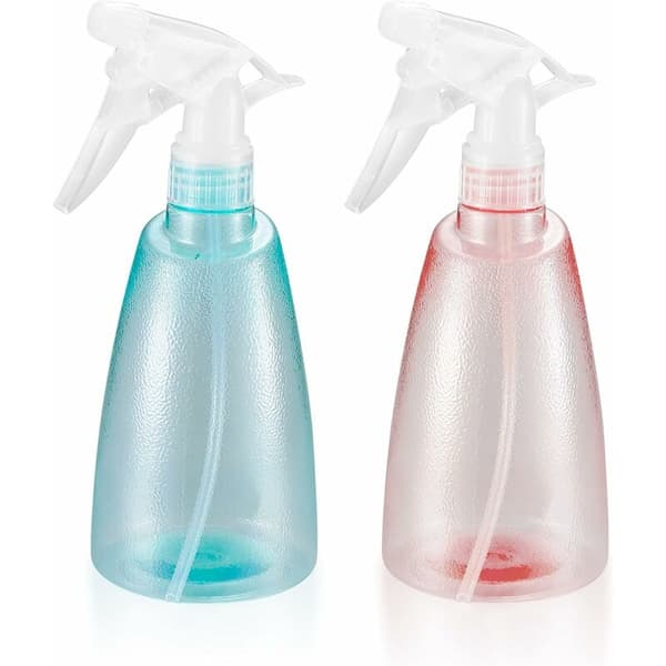500ML Tomma Sprayflaskor med Pump - 2-pack, Rosa och Grön, för Hushåll, Trädgård och Växter - Hållbara Sprayflaskor i Plast