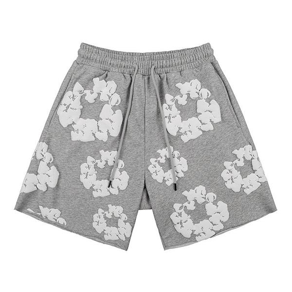 Denim Tears kesäinen lyhythihainen vaatesetti miehille, harmaa harmaa MM Grey M