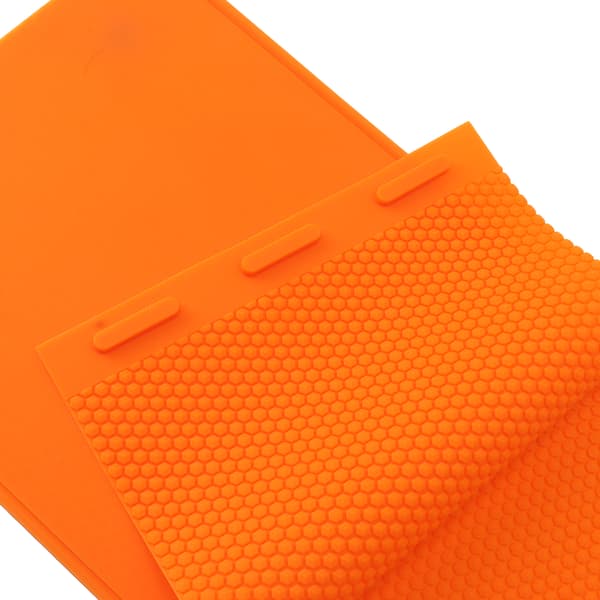 2-Rams 5,4 mm Silikon Honungskakebasform Biodlingstillbehör Orange