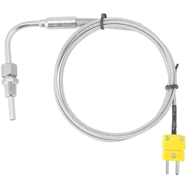 EGT Type K Termoelement for Eksosgastemperatursensor med Eksponert Spiss og Kobling 1/8\"NPT Ledninger Rustfritt Stål Probe
