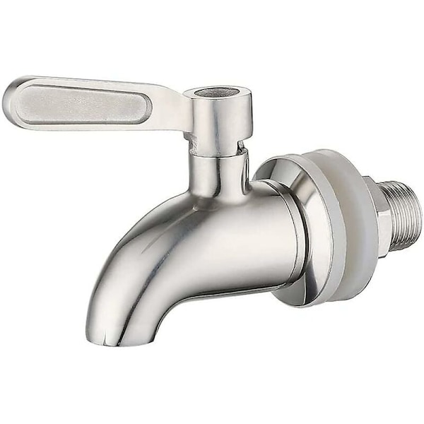 304 Rostfritt Stål Roterbar Kran Vattendispenser för Juice, Öl - Används för Vin, Öl, Juice, Dricksfontän, Kranbyte (Silver, 16mm)