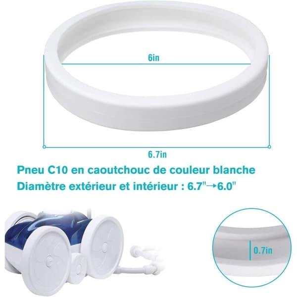 Poolrenser Udskiftning Bløde Gummipuder til Polaris 180 280 360 380 Poolrobot