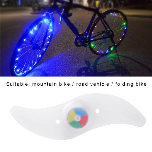 LED-cykelhjulsljus Cykelhjulsljus Cykelsäkerhetslampa (Färgglatt ljus)