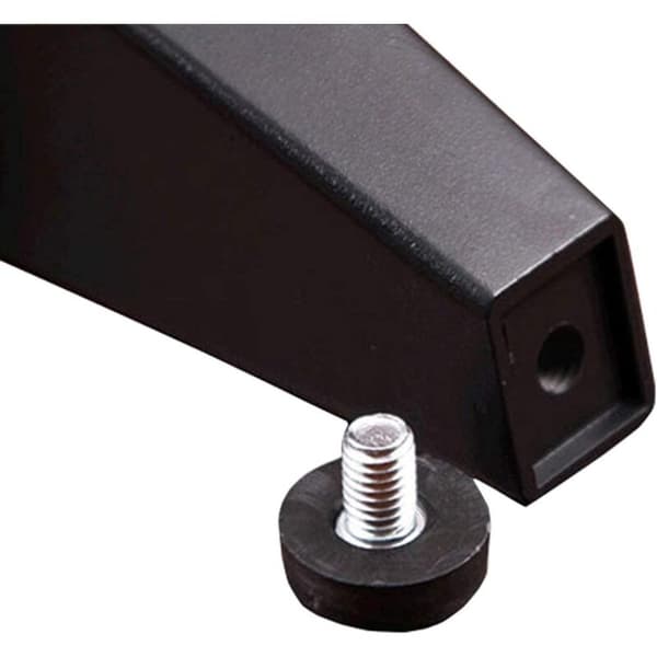 Sorte møbelben i aluminium 80mm - 4 stk med monteringsskruer, kompatible med skap, sofa, kommode, bord
