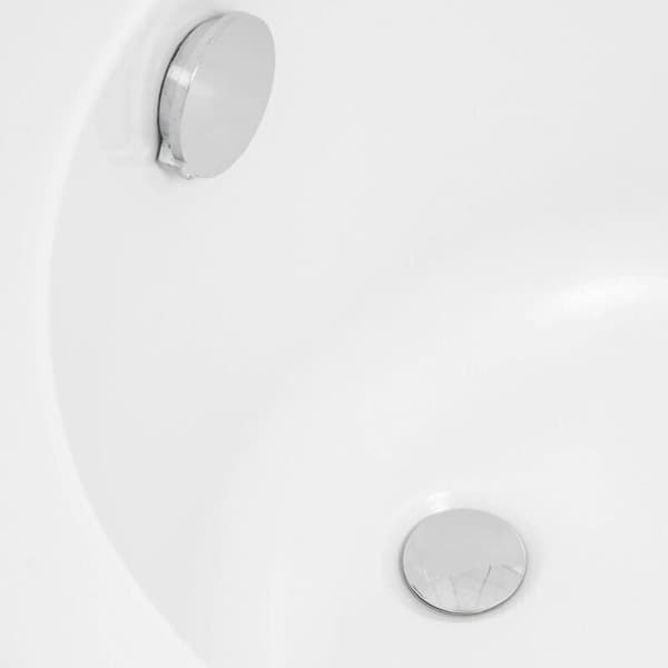 Dobbel tetning badekarplugg Ø 72 mm, justerbar høyde, universal badekarplugg