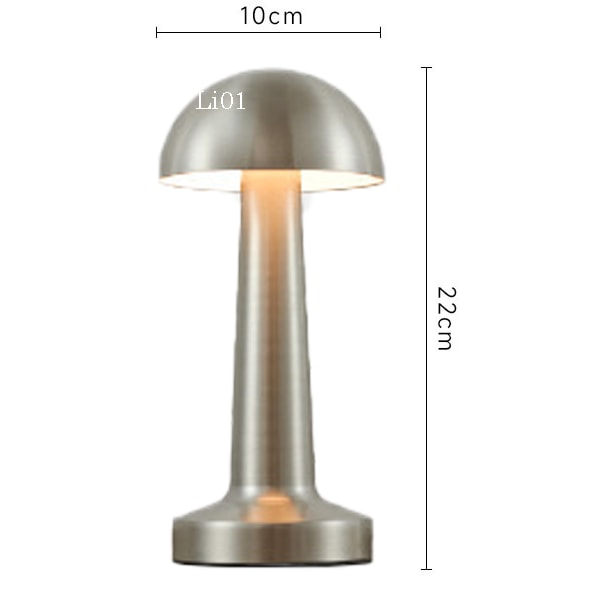 Retro barbordlampe skrivebords nattlys lading utendørs musikk restaurant bordlampe atmosfærelys B Silver
