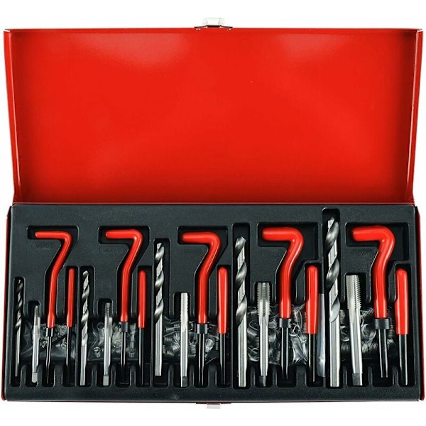 131 delars gängreparationssats borr Helicoil-hylsor M5 M6 M8 M10 M12