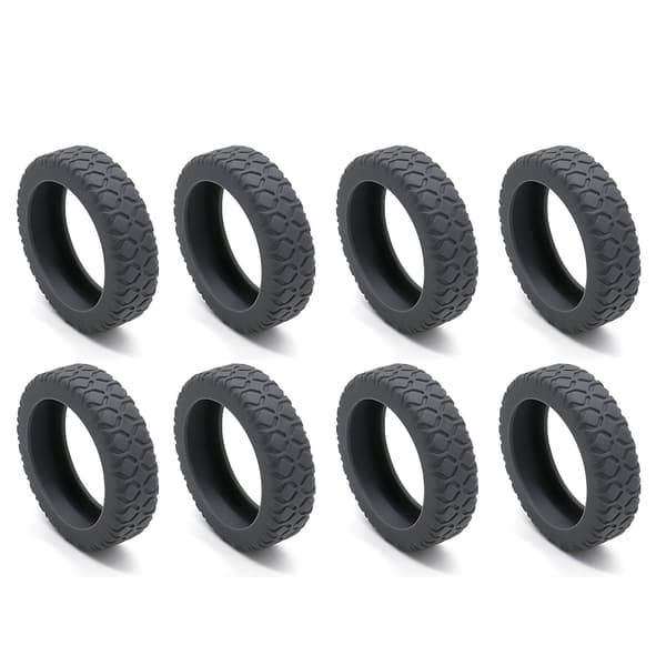 Resväskor Hjulskydd Silikon Tyst Skyddskåpa för Kabinväskor för De Flesta 8 Spinnerhjul Grå Grey 8pcs