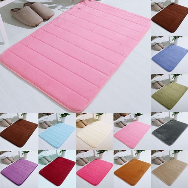 Memory Foam Bademåtte 90 x 50 cm, Super Absorberende, Skridsikker, Hurtigtørrende