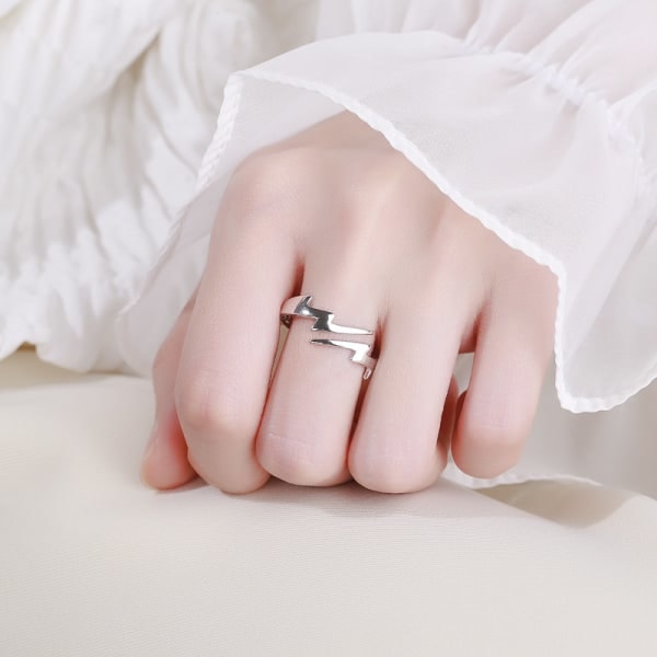 Damring, silver 925 – tunn justerbar ring storlek 7