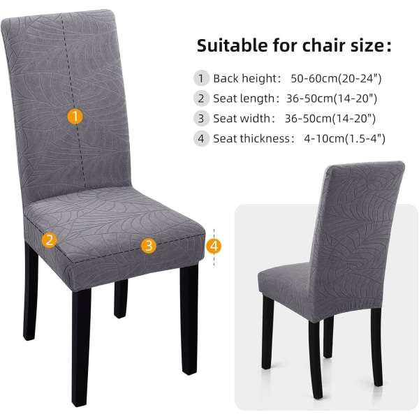 4-pack jouluiset tuolinpäälliset, joustavat, irrotettavat, pestävät ruokasali Leaf Pattern2 6