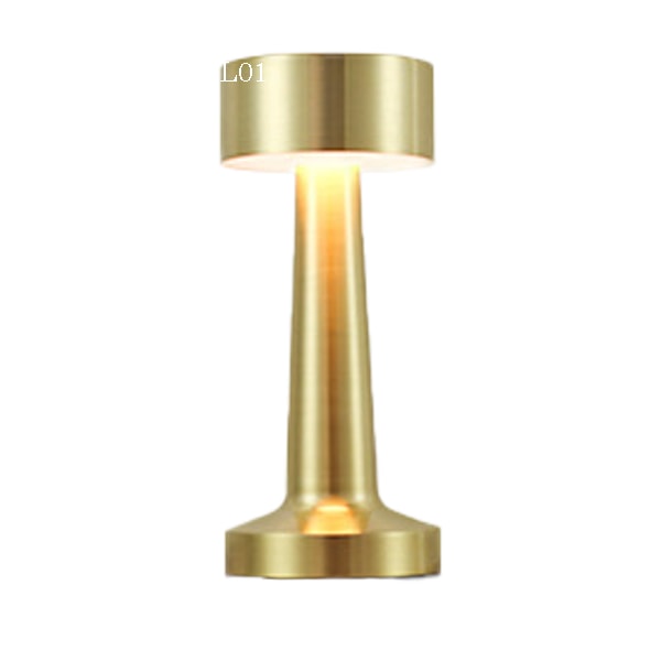 Retro barbordlampe skrivebords nattlys lading utendørs musikk restaurant bordlampe atmosfærelys A Gold