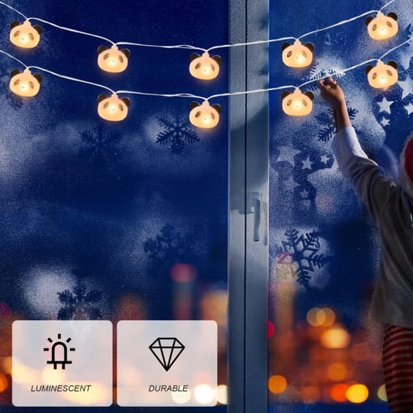 Panda LED Lyskæde, 1 Sæt Kreative Dekorative Lys til Hjemmefest