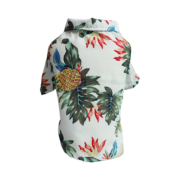 4 stk. sommer-t-shirt til kæledyr, hawaiiansk stil, blomstermønstret hundetrøje s S