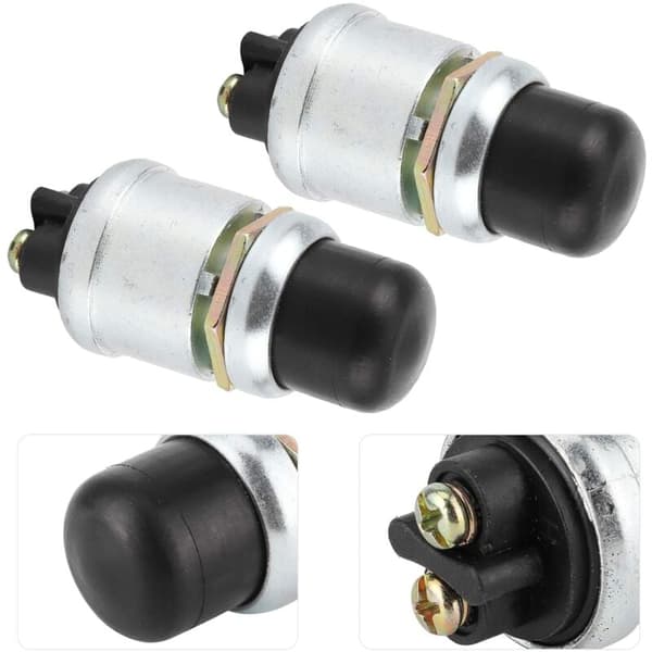 2 st Tryckknappsbrytare Horn Motorstartbrytare SPST Tryckknappsstart Vattentät Tryckknappsstartbrytare 50A 12V för Bil Båt
