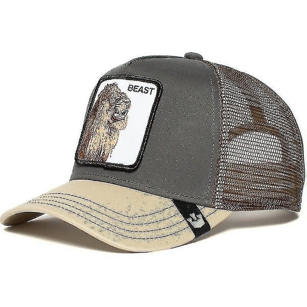 Vuxen Black Panther Mesh Cap Sommar Baseball Cap Trucker Cap W-WELLNGS Beast lion Beast lion