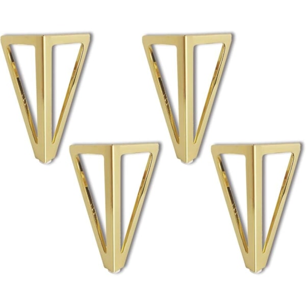 Set med 4 Ersättningsmöbelben, 15 cm, Triangulära, Guld, DIY Bordsben, för Stolar, Skåp och Soffor, Andra Möbelben