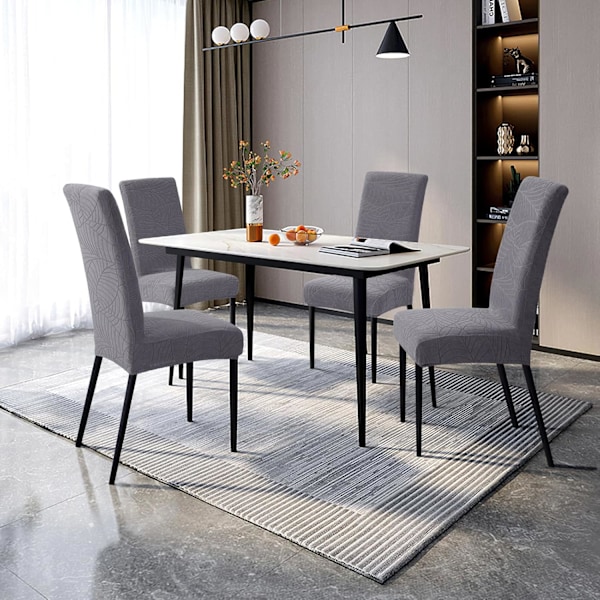 4-pack julstolsöverdrag, stretch, avtagbar tvättbar matsal Christmas Tree 6