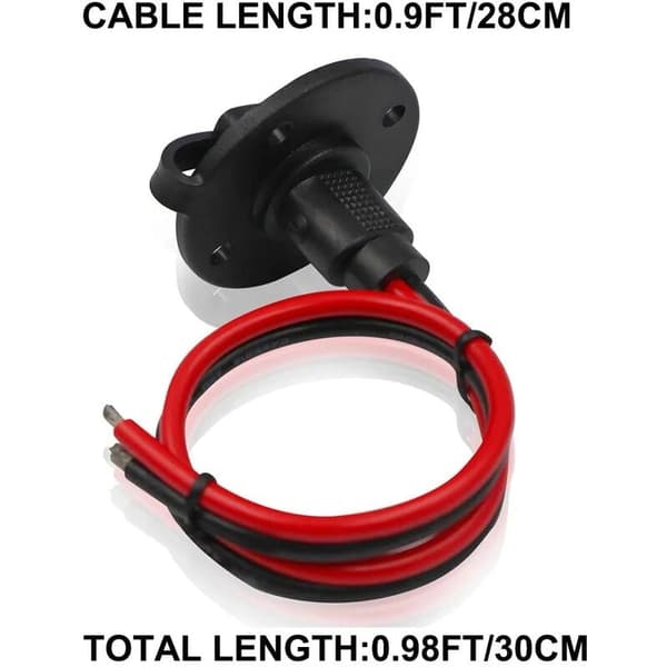SAE Solarkontakter 12AWG Vattentät SAE-kabel Snabbkoppling Solpanelmontering för Motorcykel/Solgenerator... (2 st)
