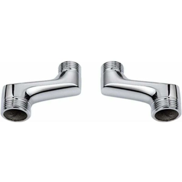 Brusearmbuefitting, messing reduktionsfitting, justerbar drejearm, vægarmbuefitting, offset fitting 1/2 3/4, krom A